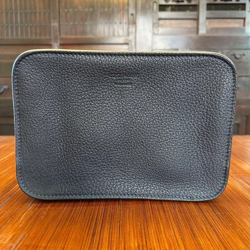 GIORGIO ARMANI  Pebbled Leather Money Bag Handbag